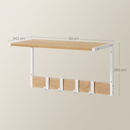 Ράφι Δρυς Λευκό 50x24.2x26.5εκ.