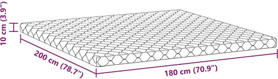 vidaXL King Size Mattress 200x180x10.5cm