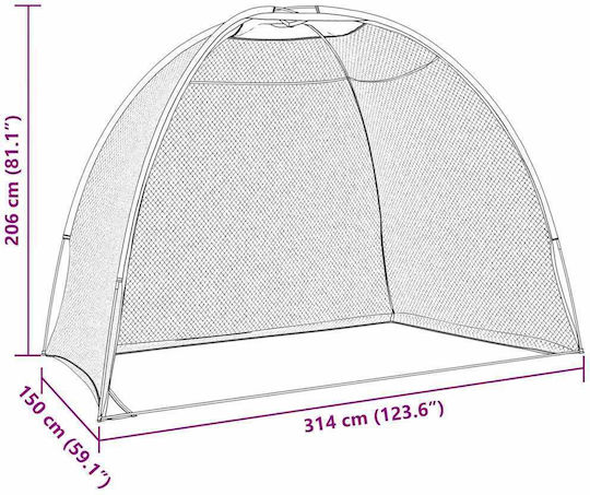 Vidaxl Golf Training Aids Black 314 x 150 x 206 cm