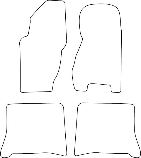 Set Covorașe Velur Potrivite Jeep Grand Cherokee Ii 1998-2005 Margine Albastră