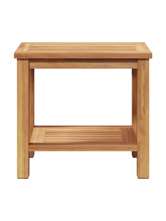Sitting Room Table for Small Outdoor Spaces Made of Brown Teak 50x35x45cm