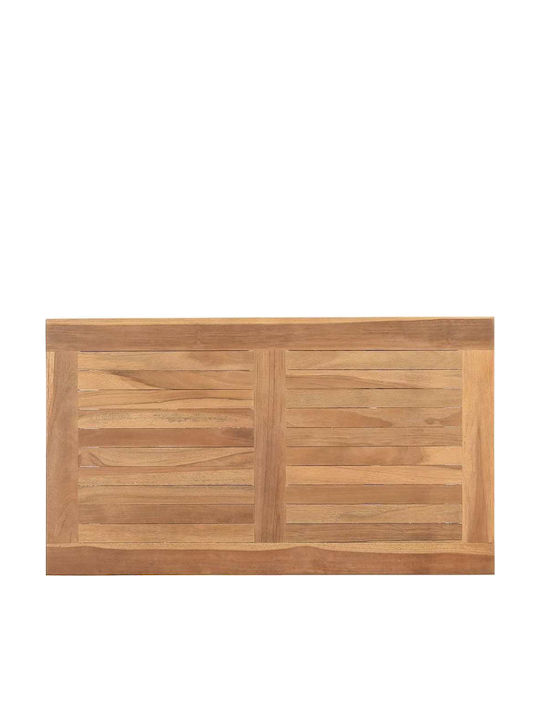 Sitting Room Table for Small Outdoor Spaces from Teak Brown 70x40x45cm