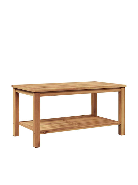 Sitting Room Table for Small Outdoor Spaces from Teak Brown 90x50x45cm