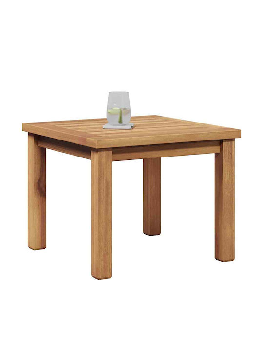 Sitting Room Table for Small Outdoor Spaces from Teak Brown 45x45x36cm