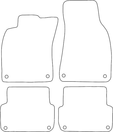 Velour Fußmatten Passend Für Audi A6 III C6 2004-2008 Blaue Kante
