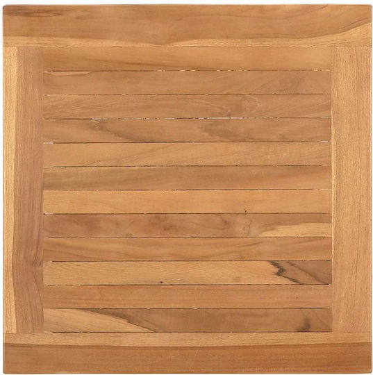 Sitting Room Table for Small Outdoor Spaces from Teak Brown 45x45x36cm