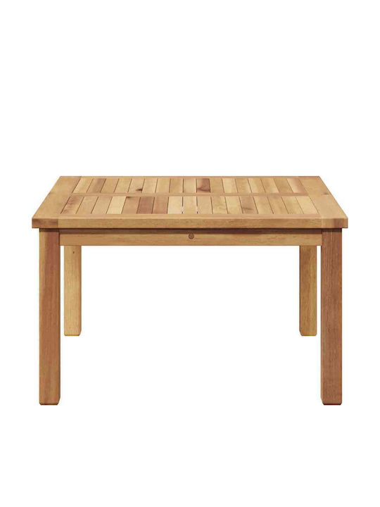 Sitting Room Table for Small Outdoor Spaces made of Teak Brown 60x60x36cm