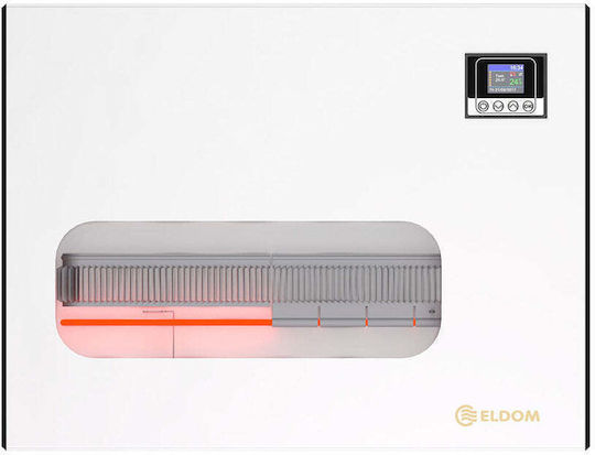 Eldom Θερμοπομπός Τοίχου 1000W με Ηλεκτρονικό Θερμοστάτη Λευκός