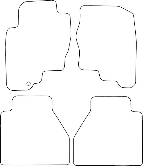 Velour Mat Set Compatible Nissan Navara Iii 2005-2014 5-door Red Edging