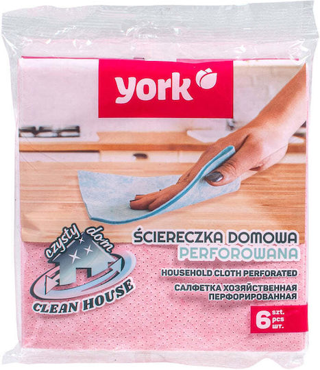 York Πανάκια Καθαρισμού με Μικροΐνες Γενικής Χρήσης 34x35εκ. 6τμχ