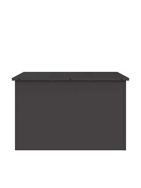 vidaXL Cutie de depozitare pentru exterior Metalic Negru L80xW50.5xH50buc