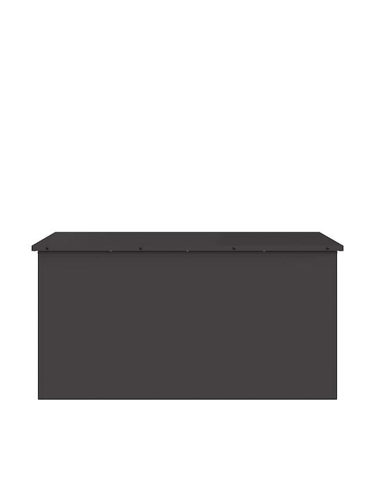 vidaXL Cutie de depozitare pentru exterior Metalic Negru L100xW50.5xH50buc