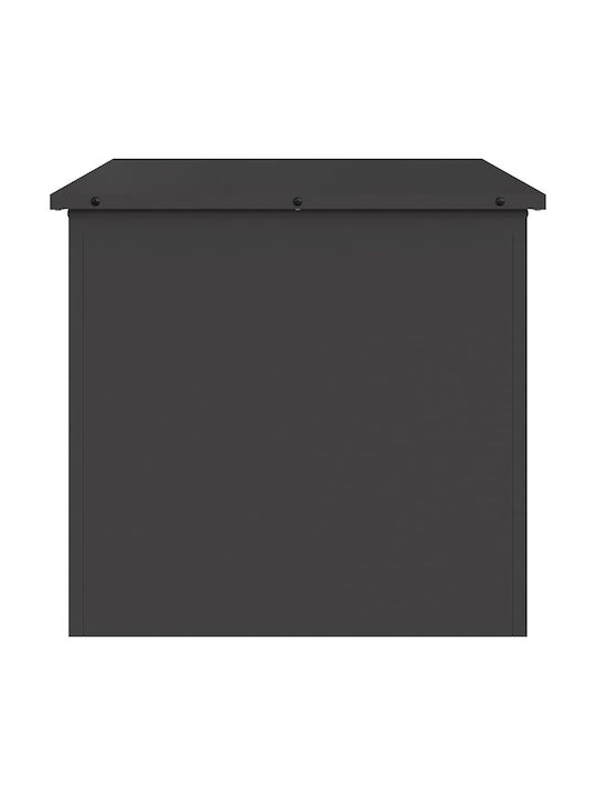 vidaXL Cutie de depozitare pentru exterior Metalic Negru L55xW50.5xH50buc