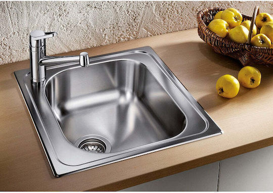 Blanco Ένθετος Νεροχύτης Inox Brushed με Μπαταρία Μ48xΠ50cm Ασημί
