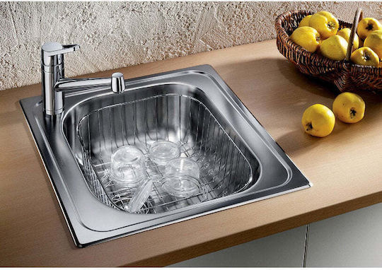 Blanco Ένθετος Νεροχύτης Inox Brushed με Μπαταρία Μ48xΠ50cm Ασημί