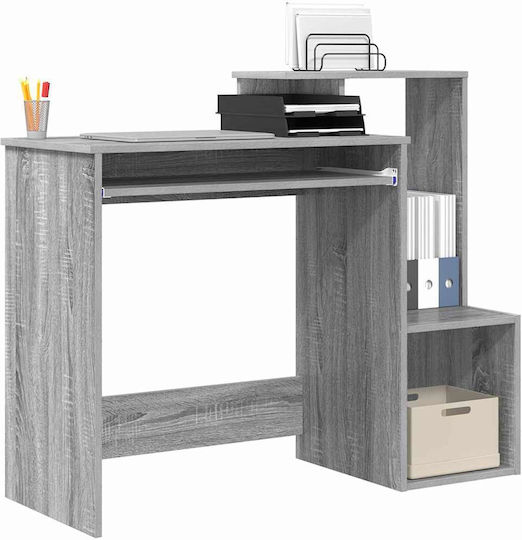 Birou de calculatoare din lemn Gri Sonoma 106x40x88.5cm