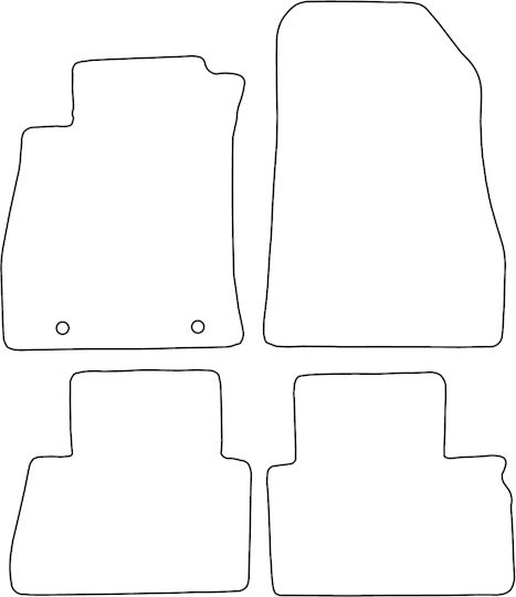 Set Velour Car Mats Fitting Nissan Juke I 2010-2019 Black Edging