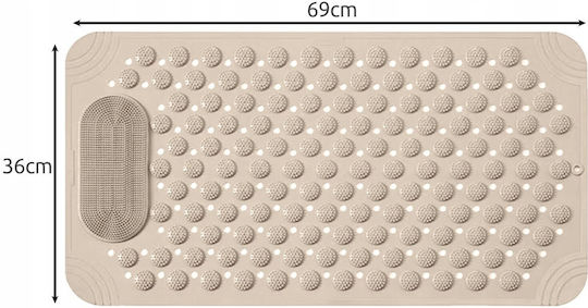 Αντιολισθητικό Σετ Πατάκια Μπάνιου isp24495lks Beige 36x69εκ.