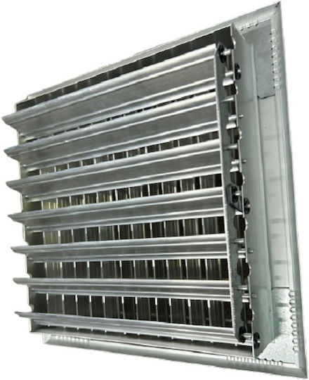 Karkon Square Fireplace Air Shutter Silver PAL-1212 TRP 12x12cm