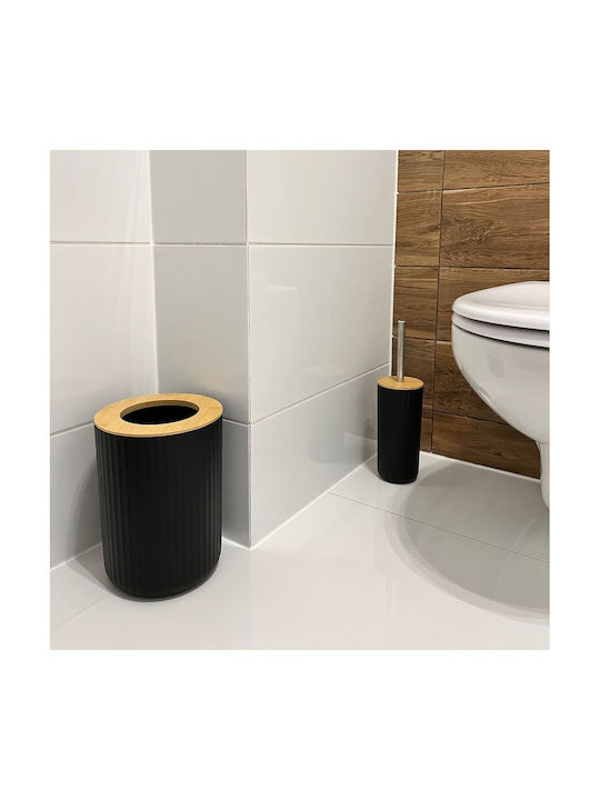 LikeSmart Badezimmerzubehör-Set Bambus Schwarz 6 Stücke