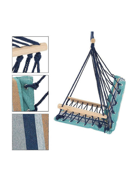 Schaukelstuhl mit Basis Stoff L53xB53xH100cm Blau Schaukelstuhl mit Basis Stoff L53xB53xH100cm Blau
