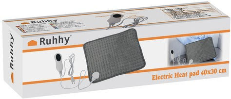 Ruhhy Încălzitor electric Pernă Gri 40x30buc