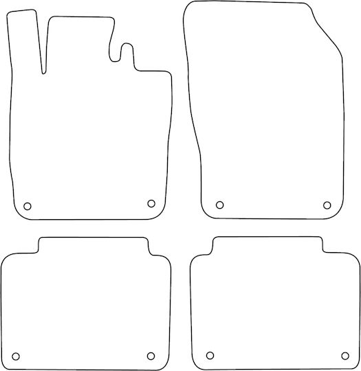 Set Velour Car Mats Matching Volvo V90 2016 Black Raised Sides