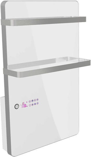 Tesy Gh Електрическа Кърпи За Закачане с Стъклен Преден Панел 200W 80x46см Бяла