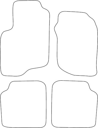 Set Veloursmatten Für Mitsubishi Raumstern I 1999-2005 Blaue Kante
