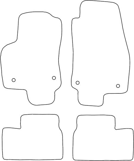 Set Complet Covorașe Auto Velur Opel Astra H 2004-2009 Margine Roșie