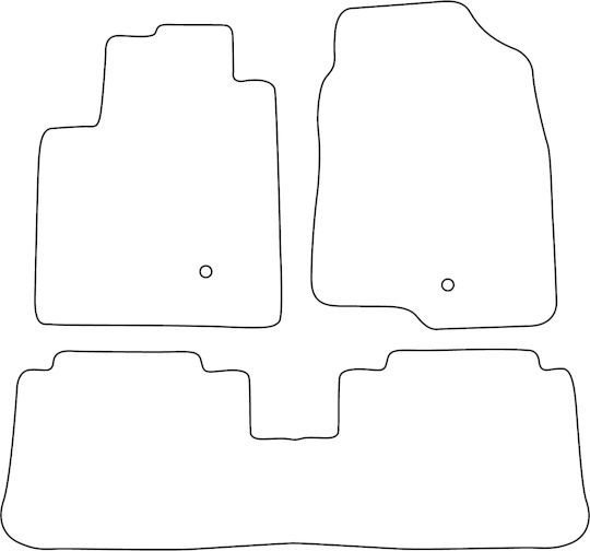 Velour Carpet Set Compatible Chevrolet Captiva 2006-2018 Red Edging