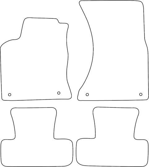 Set Veloursmatten passend für Audi Q5 I 8r Hybrid 2011-2015 Blaue Kante