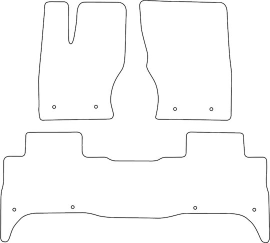 Set Velour Car Mats Matching Land Rover Range Rover Sport II 2013-2022 Blue Edging