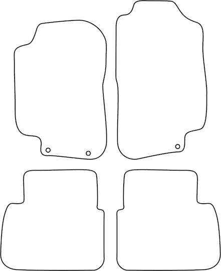 Set Velour Mats Matching Saab 9-5 1998-2009 Blue Edging