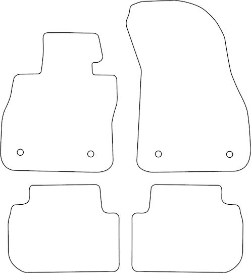 Set Velour Car Mats Matching Bmw Series 1 F40 2019 Blue Edging