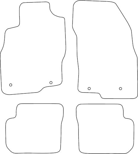 Set Velours Auto Fußmatten Passend Für Alfa Romeo Mito 2008-2018 Blaue Kante