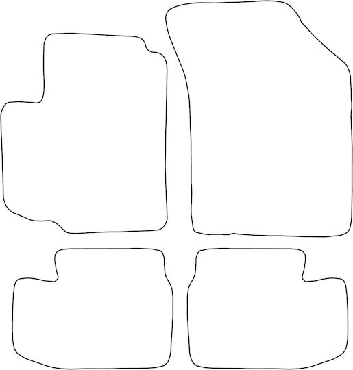 Velour Mat Set Fitting Fiat Sedici 2005-2014 Red Edging