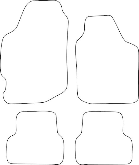 Set Velour Mats Fitting Ford Escort V Lift 1993-1995 Blue Edging