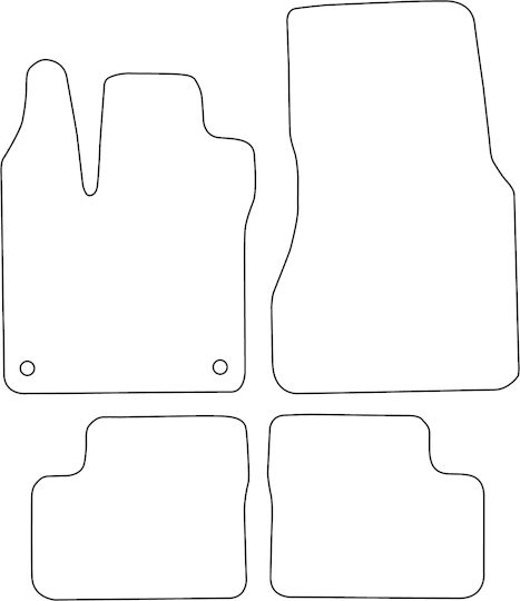 Set Velour Mats Matching Smart Smart Forfour Ii 2014-2020 Blue Edging