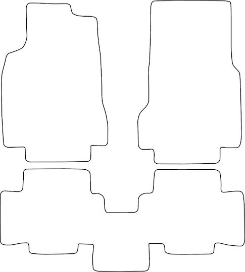 Set Covorașe Velur Potrivite Mercedes Un Clasă W168 1997-2004 Margine Albastră