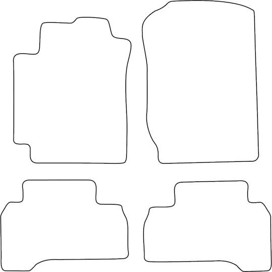 Set Velour Mats Matching Suzuki Grand Vitara Ii 2005-2014 3-door Black Edging