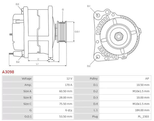 Alternator BMW 730 520 525 530 535 635