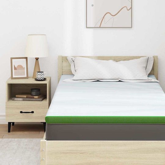 vidaXL Mattress Topper Semi-Double Polyester 120x200x6cm