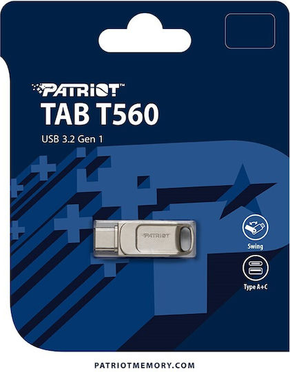 Patriot 64GB USB 3.2 Stick with connection USB-A & USB-C Gold