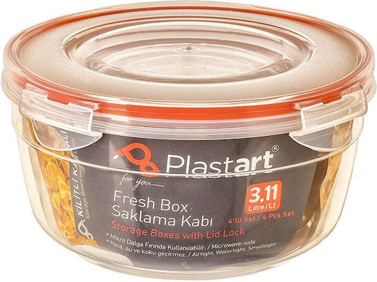 Plast Art Set Mittagsboxen 4 Stück