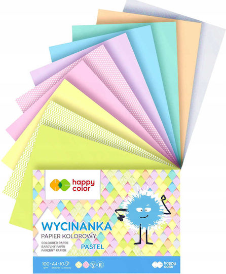 Happy Color Χαρτί Εκτύπωσης A4 100gr/m² 10 φύλλα Πολύχρωμο