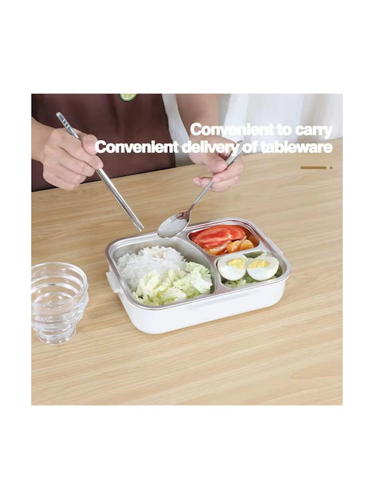 Uncle George Microwave Plastic Lunch Box Beige 1300ml