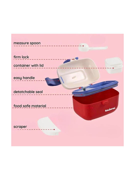 Uncle George Microwave Plastic Lunch Box Red 450ml