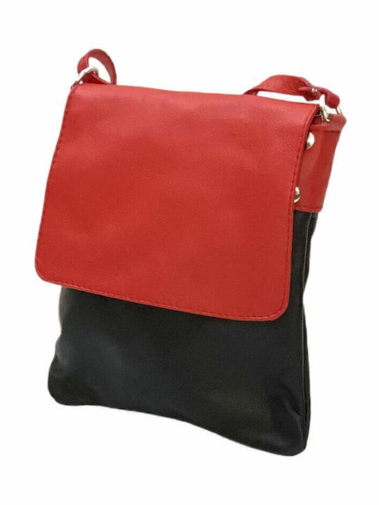 Leather Women's Bag Backpack Black / Red