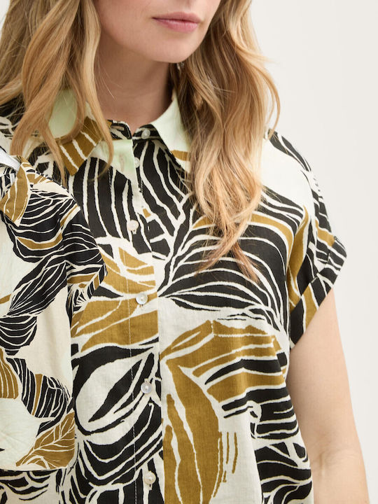 Women's Summer Blouse Linen Black